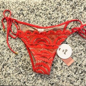 PQ Swim Teeny Red Bikini Bottoms Size S